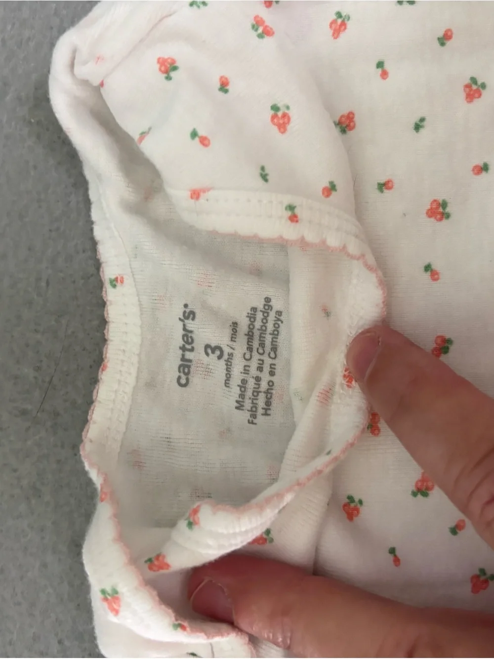 Carter's Baby Onesie Multi Design and Colors Girls 0-3 Mo